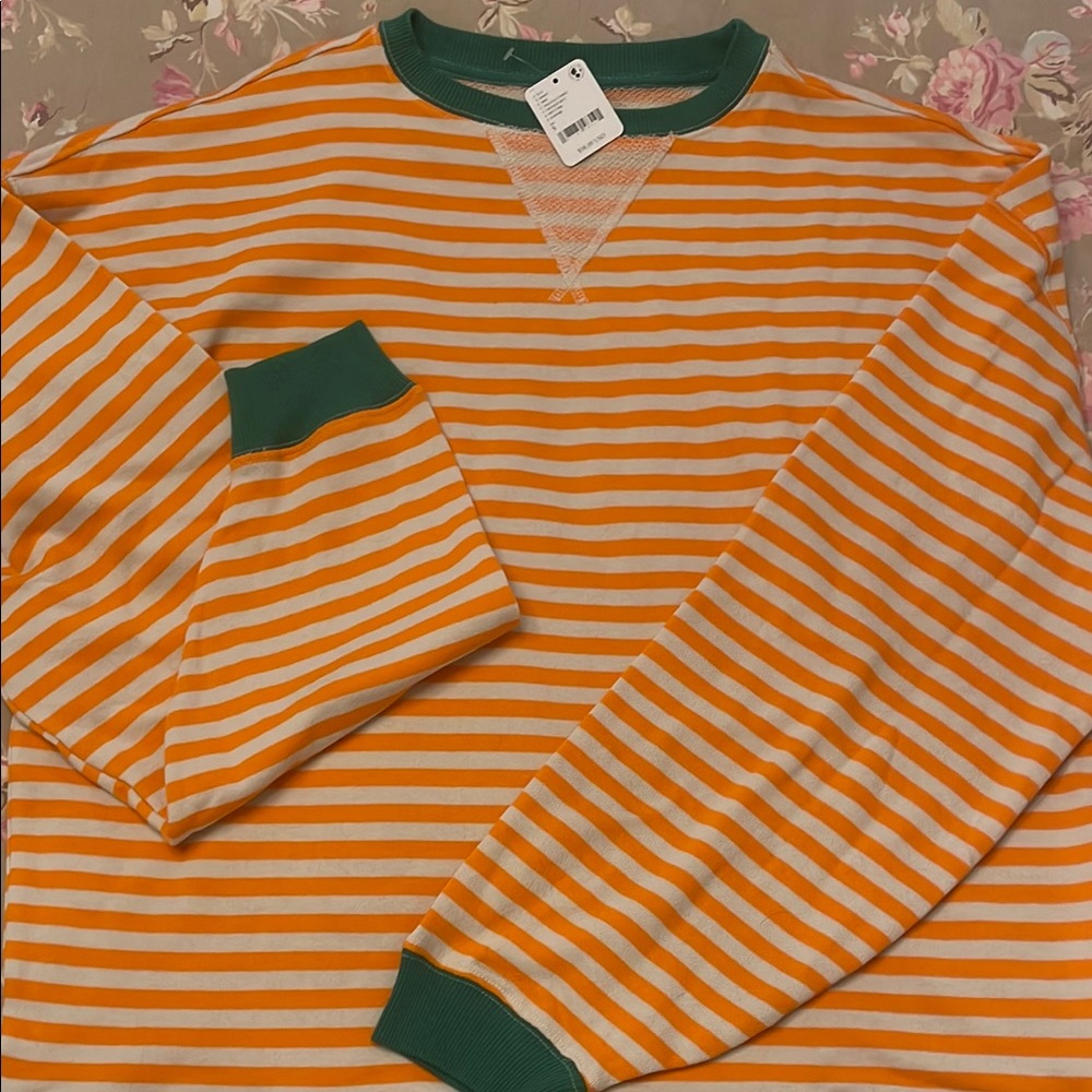 Classic Striped Oversized Crewneck    Free People.